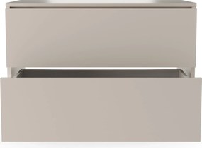 Závesná skrinka pod umývadlo Mossy s doskou 80 cm kašmírová