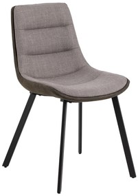 IDA Svetlošedá Taupe / Hnedá Antracit (látka Basel 34 / Preston 96) - MODERNÁ ČALÚNENÁ STOLIČKA DO OBÝVAČKY/JEDÁLNE LOFT