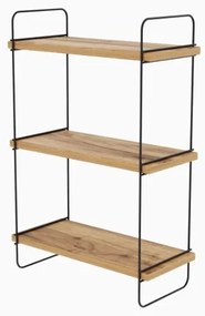 Nástenná polica PULALIS 66x40 cm hnedá/čierna