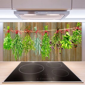 Sklenený obklad Do kuchyne Sušené byliny listy príroda 120x60 cm