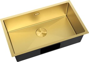 Mexen Trixo, 1-komorový nerezový drez 750 x 440 mm, brúsená zlatá, 6415751000-55