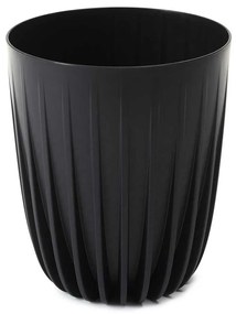 PLASTOVÝ KVETINÁČ STRIPPED ECO 23X19 CM ČIERNA