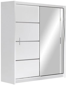 Skriňa Vista 180 biela / zrkadlo