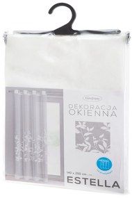 ZÁCLONA NA KRÚŽKOCH ESTELLA 140X250 CM LISTY