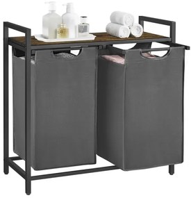 Kôš na bielizeň REX hnedá/sivá