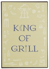 Ib Laursen Plechová ceduľka King of Grill