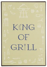 Ib Laursen Plechová ceduľka King of Grill