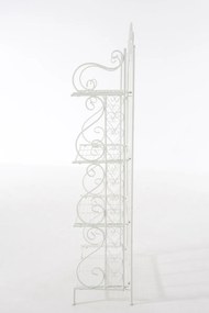 Kovová polica regál Anja - Biela