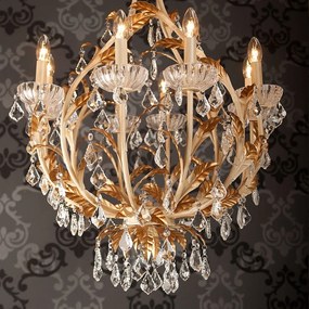 Gold rustic luxus krištáľ luster Ø65