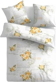 Obliečky Forever, vzor oranžovo-žltej ruže, bavlna renforcé%