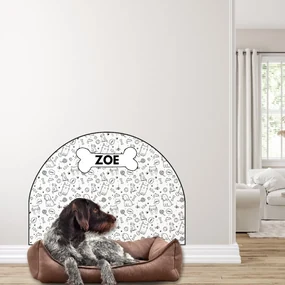 PIPPER. Ochranná textilná nálepka na stenu - Oblúk - Zvieratá Veľkosť: 83x60cm, Motív: s menom