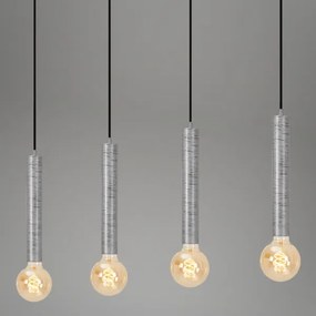 Briloner - Luster na lanku LONGA 4xE27/60W/230V strieborná