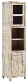 furniture-nabytek.cz - Masívna kúpeľňová skrinka Bitna z mangového dreva, lakovaná, prírodná farba – 43×35×180 cm