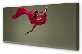 Obraz canvas Žena ružové motúz materiál 140x70 cm