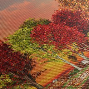 Obraz - Farebné stromy (120x50 cm)