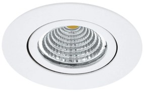 EGLO LED zápustné svetlo SALICETO, kruh, biele, 8,8 cm, 4000K