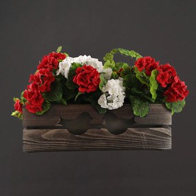 AMADEA Drevený obal s hrantíkom tmavý s vtáčikmi, 52x21,5x17cm, český výrobok