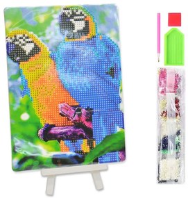 NO-1007243 NORIMPEX Mini diamantová mozaika - pevná - Ara modro-žltá