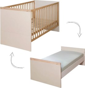 Béžová/v prírodnej farbe postieľka s nastaviteľnou výškou 70x140 cm Jil – Roba