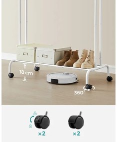 Mobilný stojanový vešiak LINEA biely