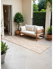 Vnútorný a vonkajší behúň v béžovej a slonovinovej farbe 80x250 cm Duet Liora – NORTHRUGS