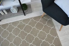 Koberec SENSE Micro 81220 bež/biely TRELLIS