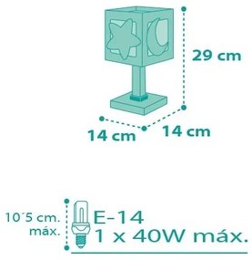 Dalber D-63231H - Detská lampička MOONLIGHT 1xE14/40W/230V