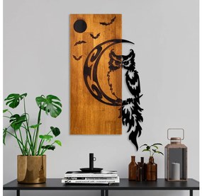 Asir Nástenná dekorácia 36x66 cm sova drevo/kov AS1634