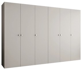 Šatníková skriňa 300 cm Parna 1 (kašmír + strieborná). Vlastná spoľahlivá doprava až k Vám domov. 1125908