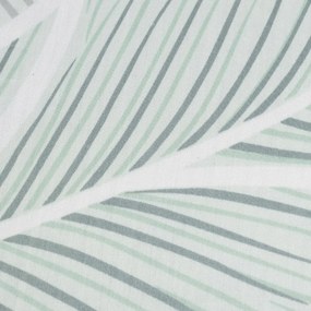 Matex Saténové prestieradlá Šedé listy , 140 x 200cm, 70 x 90 cm