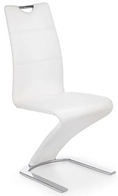 Stolička K188 kov/ekokoža biela 46x63x101