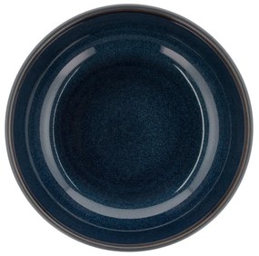 Čierna/modrá kameninová ramen miska Gastro Dark Blue/Black – Bitz