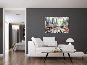 Obraz - Život veľkomesta (90x60 cm)