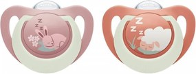 Cumlík NUK First Choice Night 6-18m 2 ks Bunny/Sheep