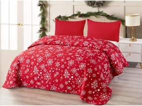 Prehoz na posteľ SNOWFALL červený Rozmer: 170 x 210 cm