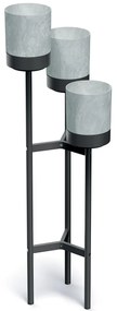 Kvetináč IKD3H - sivý betón / čierna