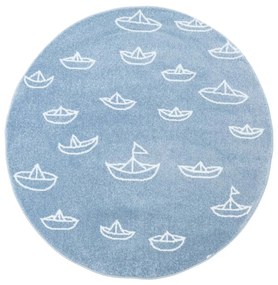Dekorstudio Okrúhly detský koberec BEAUTY lode Priemer koberca: 120cm