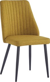 Jedálenská stolička Vicenza, horčicovo žltá látka