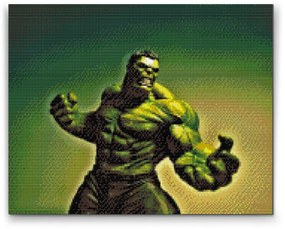 Gario Diamantové maľovanie Hulk Rozmery: 50 x 40 cm, Rámovanie: S vnútorným rámom, Diamanty: Štvorcové