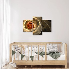 Obraz - Abstraktné ruže v ohnivých farbách (90x60 cm)