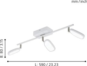 Eglo 97693 - LED RGB Bodové svietidlo PALOMBARE-C 3xLED/5W/230V
