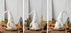 Vánoční skřítek ELF 068 - 50 cm bílý