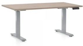 Výškovo nastaviteľný stôl OfficeTech D 140 x 80 cm, šedá podnož