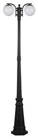 V-Tac Vonkajšia lampa 2xE27/60W/230V IP44 199 cm čierna 11828