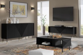 TV stolík/skrinka 4D 180 Wenty (čierna + zlatá). Akcia -20%. Vlastná spoľahlivá doprava až k Vám domov. 1125162