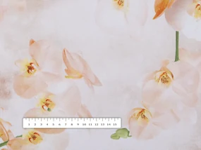Biante Teflónový štvorcový obrus TF-045 Orchidey na béžovom 90x90 cm