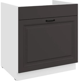 Kuchynská skrinka Stilo grafit mat/biely 80ZL 1S BB
