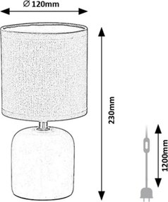 Rabalux DAPHNI stolná lampa 74052