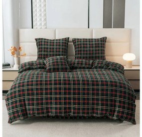 Sada 2ks mikroplyšových obliečok GLENMOORE zelené + obliečka mikroplyš SOFT 180x200 cm biele, dvojlôžko