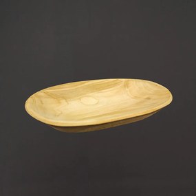 AMADEA Drevený servírovací podnos ovál, masívne drevo, 22 cm